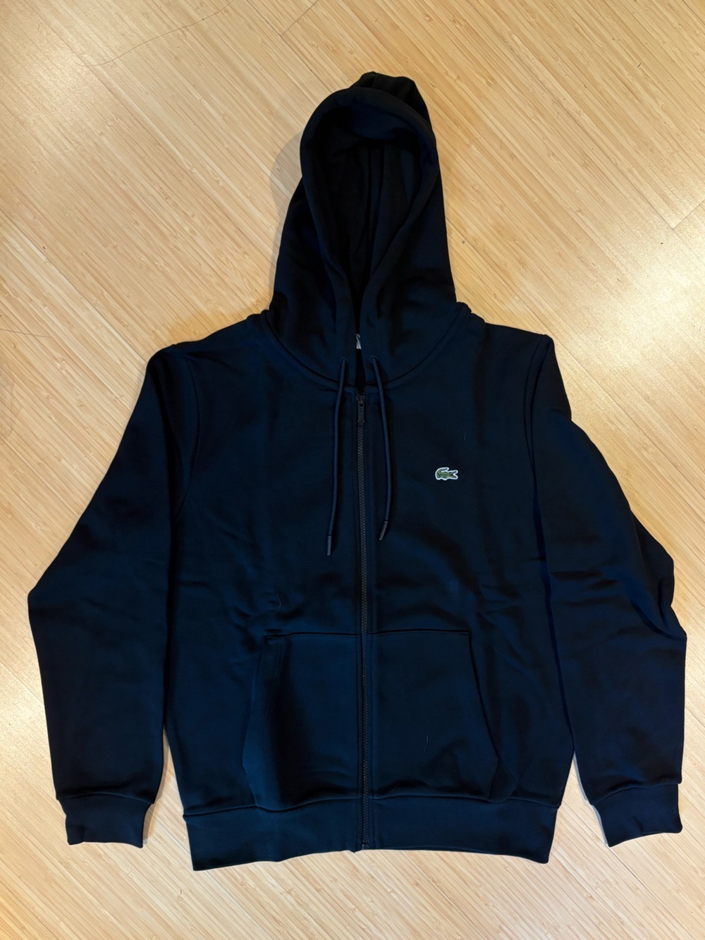 Lacoste Black Zip-Up Hoodie